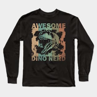 Awesome Dino Nerd Vintage Long Sleeve T-Shirt